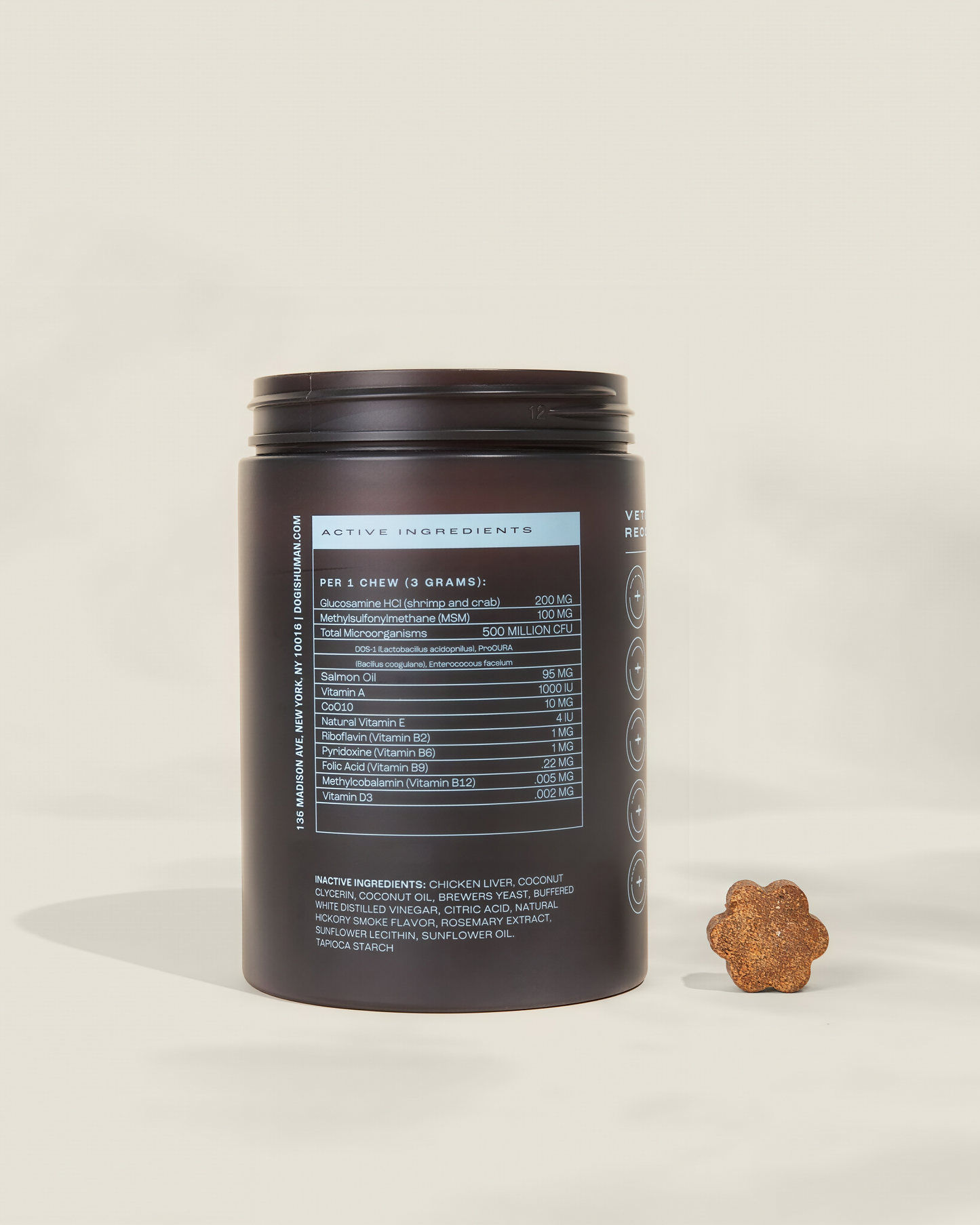 Dog is Human DM-01 The Daily Multivitamin - Human-Grade Dog Vitamins & Supplements - All-in-One Chew with Probiotics, CoQ10, Essential Vitamins for All Breeds & Ages
